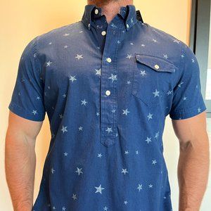 NEW - Ralph Lauren - Short Sleeve Button Up Shirt - Star Print - Size L